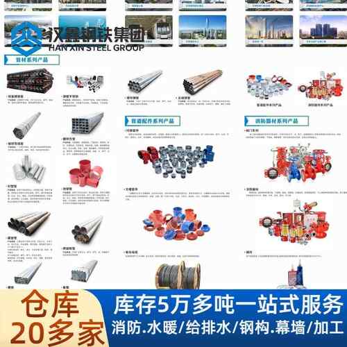 钢塑复合管厂家供应衬塑管钢塑管DN50冷热水热镀锌衬塑复合管