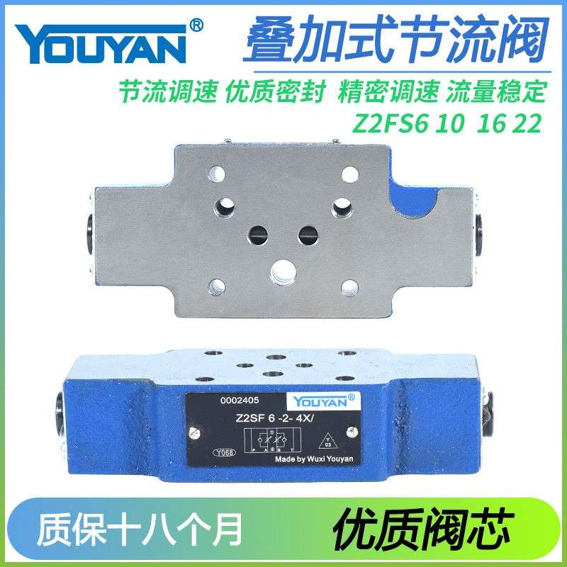 Z2FS22叠加式Z2FS6双向Z2FS10-20B单向3X节流阀液压Z2FS16-30B/S2