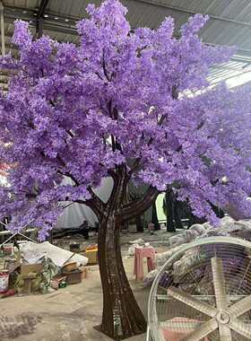 仿真绿植丁香花仿真树室内装饰植物酒店仿真树假树真丁香树