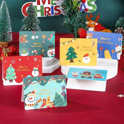 6pcs/Pack Retro Kraft Blank Paper Envelopes Christmas Envelo
