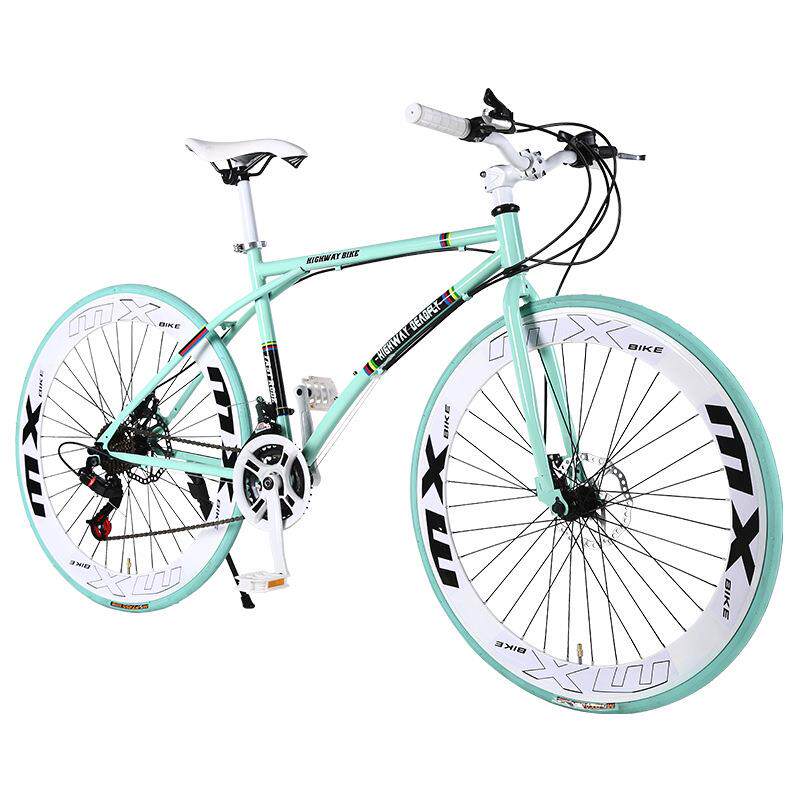 变速死飞自行车实心胎活飞网红公路赛车超轻简约学生成人男女单车