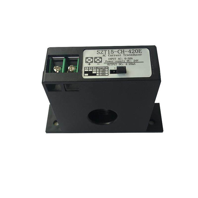 电流变送器交流0-50A输出模拟量4-20mA电流信号转换SZT15-CH-420E
