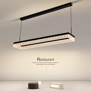 意式 餐桌灯 极简餐厅吊灯现代轻奢岛台吧台长条冰裂纹2026新款