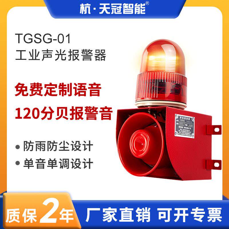 TGSG-01工业声光一体报警器 语音提示报警器 声光告警器24V220V