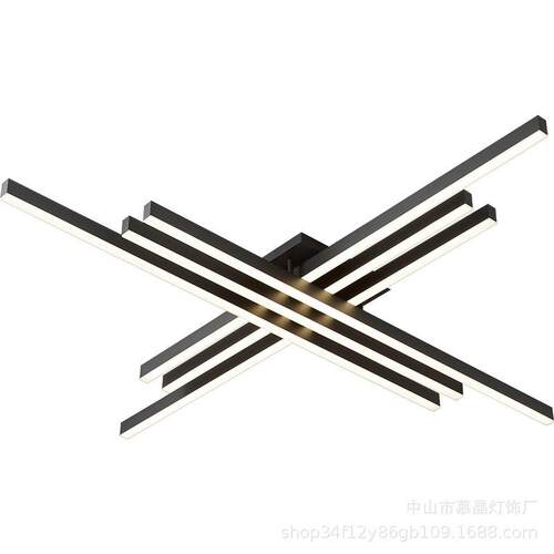 客厅灯现代极简长条LED吸顶灯书房主卧室灯北欧全屋组合套装灯具