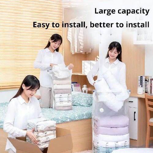1pc Light Green Vacuum Compression Bag Cotton Quilt Storage