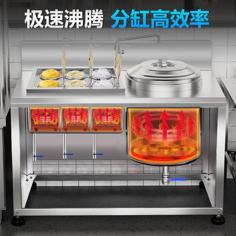 立式煮面炉商用电热双头节能面汤锅冒菜汤粉炉饺子锅摆摊麻辣烫机