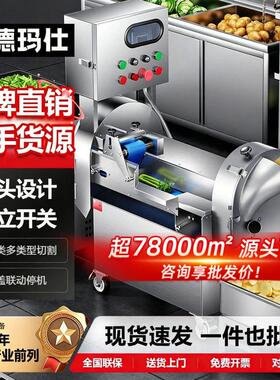 德玛仕大型切菜机商用 多功能土豆胡萝卜青菜切片切丝切段切条机