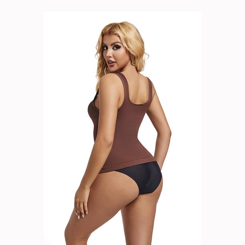 Square collar seamless waist shaping waist threaded