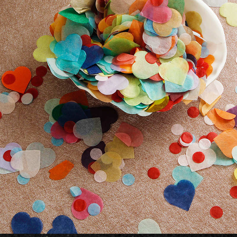 心桃confetti气球2纸屑纸片1kg派对婚礼填充爱心抛洒.5cm纸屑纸屑