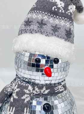 圣诞节装饰19669反光球面酒吧K沫TV装饰雪人异玻璃形镜球泡镭射球