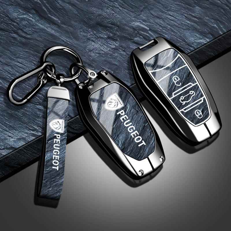 适用标致301钥匙套4008/2008包308S/408外壳508/3008/e2008高档扣