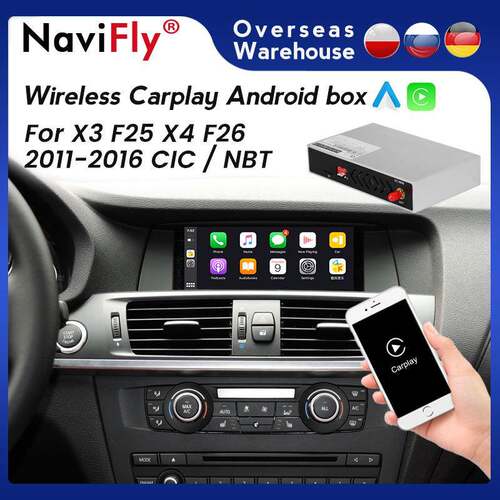 适用宝马X3X4CICNBT原车屏升级即插即用无线CarPlay安卓Auto盒