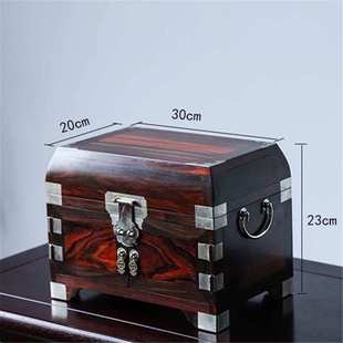 老挝酸枝缅花全独板嫦娥奔月首饰盒红木工艺品摆件 木质