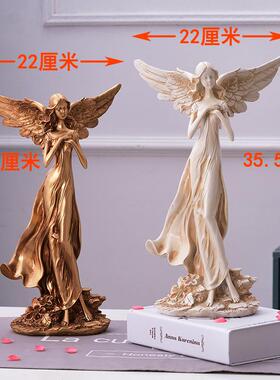正品欧式雕塑视天使女神人物摆件家客居办公室厅装饰品电术书柜艺
