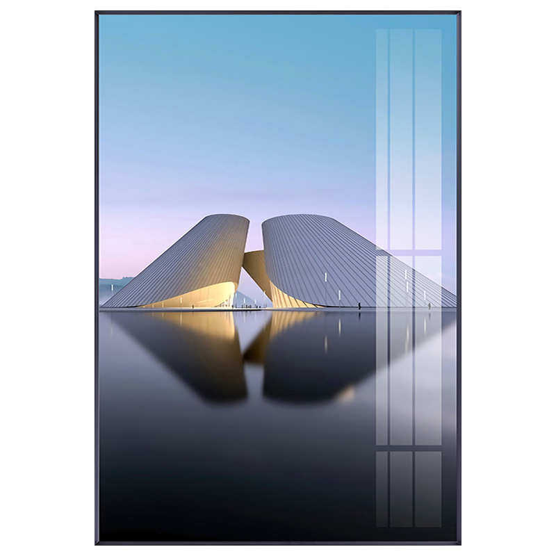 大幅轻奢现代装饰画意式建筑黑白灰玄关挂画设计师样板房客厅壁画,家居饰品,现代装饰画,淘宝优惠券,粉丝福利购,淘宝优惠卷