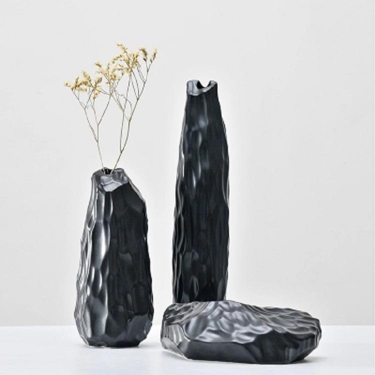中式陶瓷假山花瓶摆件景观盆景石花器室内客厅酒柜玄关家居装饰品