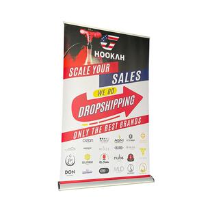 铝高级感落地展会婚礼式宴席海报80x20加厚合金水0滴型易拉宝展架