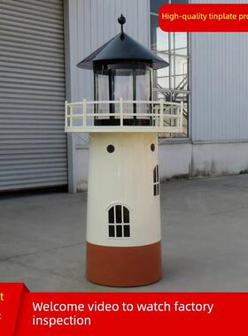 定做大型灯光灯塔模型摆件造型展示柜落地橱窗圣诞装饰室外道直销