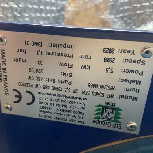 泵VMT 65*65 SCM 5.5 2P EVA、EVA泵、EVA提升泵