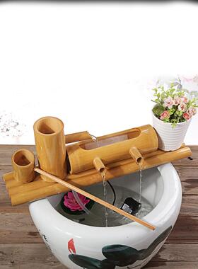 竹制水流器、石槽、鱼缸、鱼盆过滤器、水景喷泉、风轮、水车、入