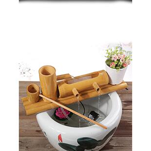 竹制水流器、石槽、鱼缸、鱼盆过滤器、水景喷泉、风轮、水车、入