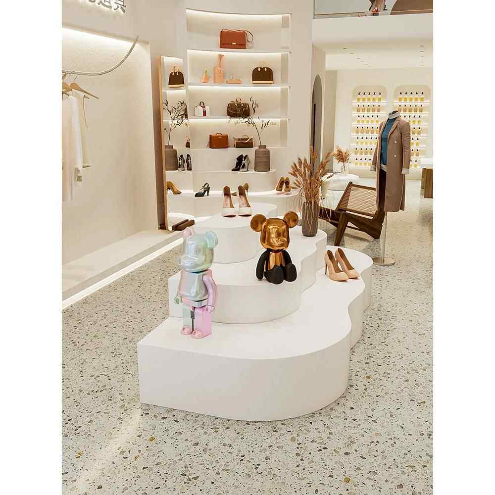 岛展示桌流表精品鞋袋配件服装店展示柜鞋店岛展示桌花店展示桌