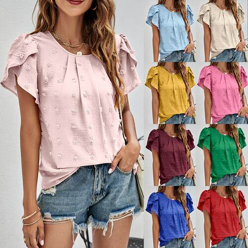 Women's Tulip Sleeve T-shirt Top