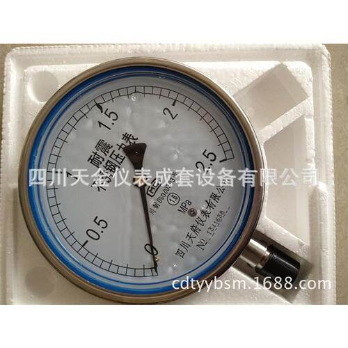 耐震压力表不锈钢天府压力表四川天府仪表压力表YN-150BF径向螺纹
