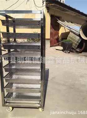 双门蒸房馒架车大枣烘干推不头锈21钢车架子子车