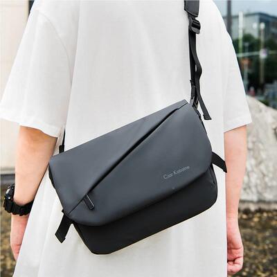 斜挎包男休闲机能男士多功能斜背男包潮牌单肩包包骑差行邮PPE挎