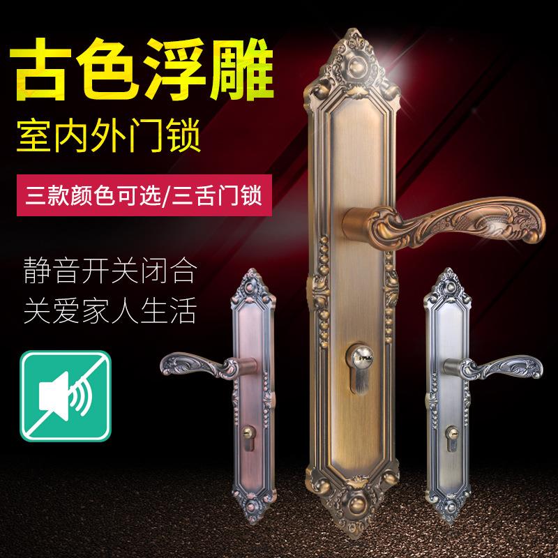 高档锌合金门锁专业防盗大门锁具豪华欧式大木门锁入户室内锁通用