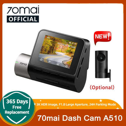 70迈mai A510 Dash Car Cam智能行车记录仪前后双录夜视停车监控