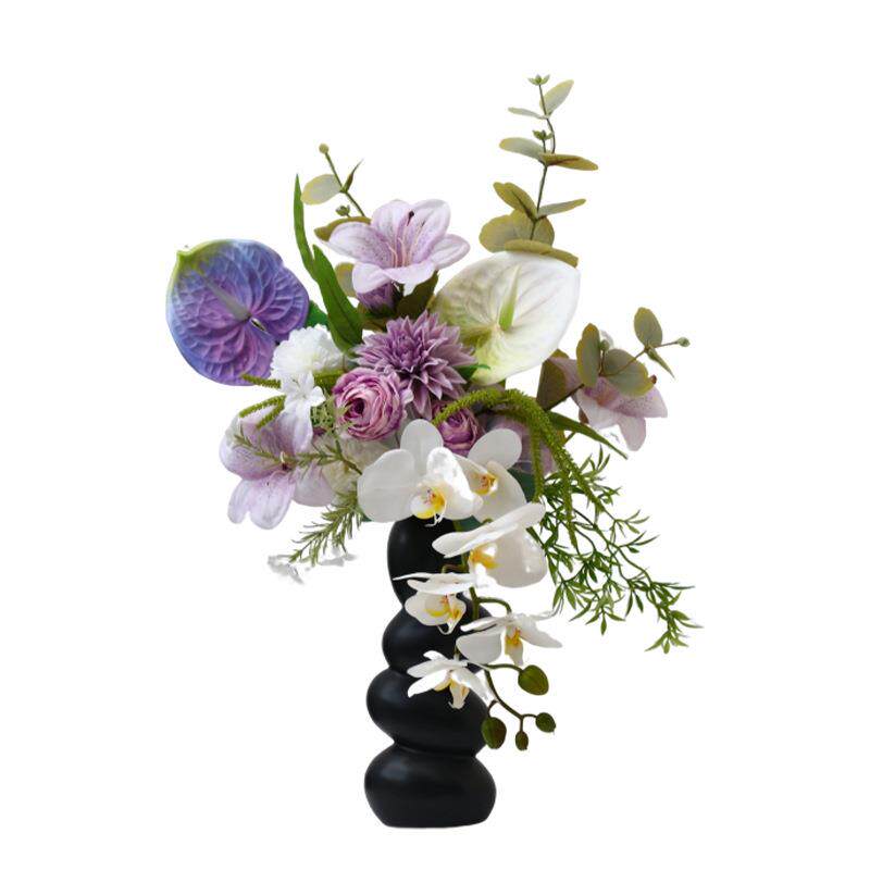 设计师款花艺假花仿真花摆件客厅卧室餐桌摆花高颜值仿生花艺摆设