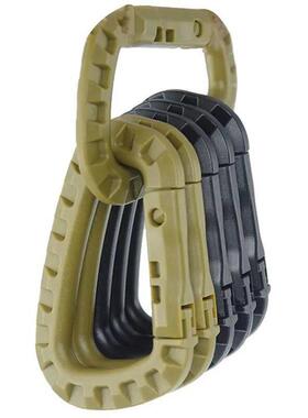 4Pcs Tactical Carabiner Set Plastic Steel Quick Hook Webbing