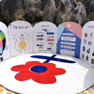 室内户外早教认知中英文双语立体挂图屏风游戏围栏儿童房玩具卡片