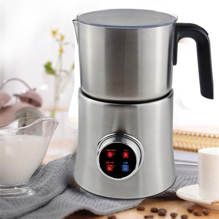 跨境分离式奶泡机起泡器搅拌杯咖啡冷热电动打奶器家用多功能