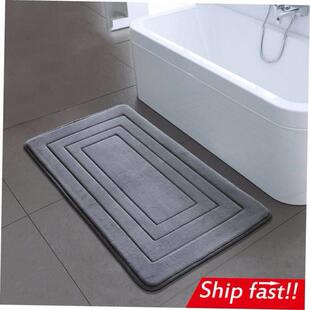bathroom mats solid color sponge floor long big set 浴室地垫