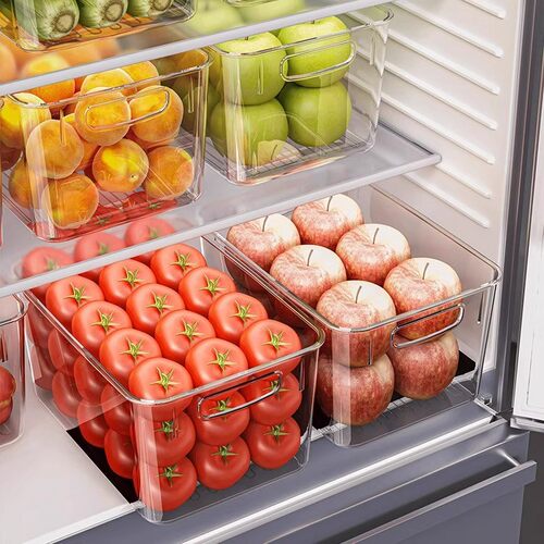 Transparent Drawer-Style Food-Grade Storage Organizer for Re