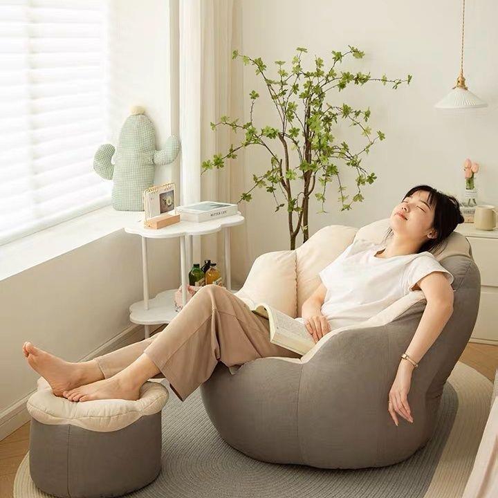 懒人沙发卧室发客小户型出租屋人小沙凳单子躺椅榻榻米网DLN红厅