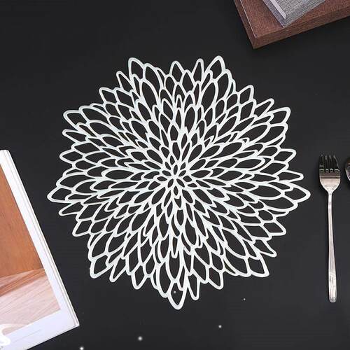 PVC placemat hibiscus flower table mat non-slip insulation