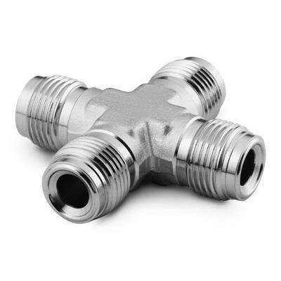 世伟洛克swagelok不锈钢1/4 VCR四通接头 外螺纹 SS-4-VCR-CS