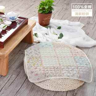 榻榻米全棉纯棉透气餐椅垫子坐垫办公室通用薄座椅垫布艺蒲团垫