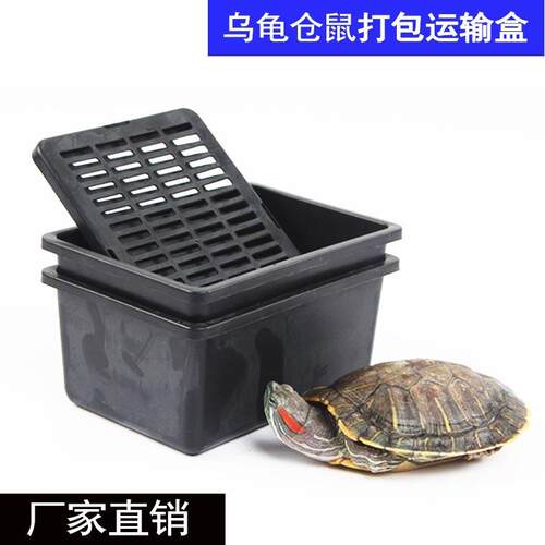 宠物塑料盒乌龟活体快递运输盒透气养龟缸打不烂小号带盖仓鼠盒子
