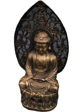 正品摆件 人物像雕黑色家中式居工艺复古铜器