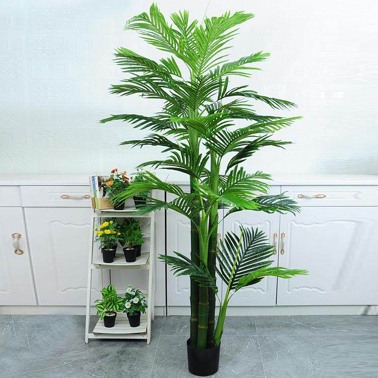 仿真散尾葵大型落地绿植盆栽客厅办公室装饰假植物仿真盆景摆件