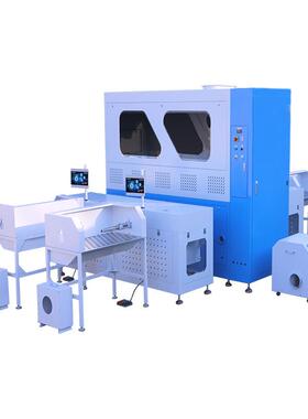 福大Fud称充a 4头24绒793棉机绒一体小格称重冲绒机