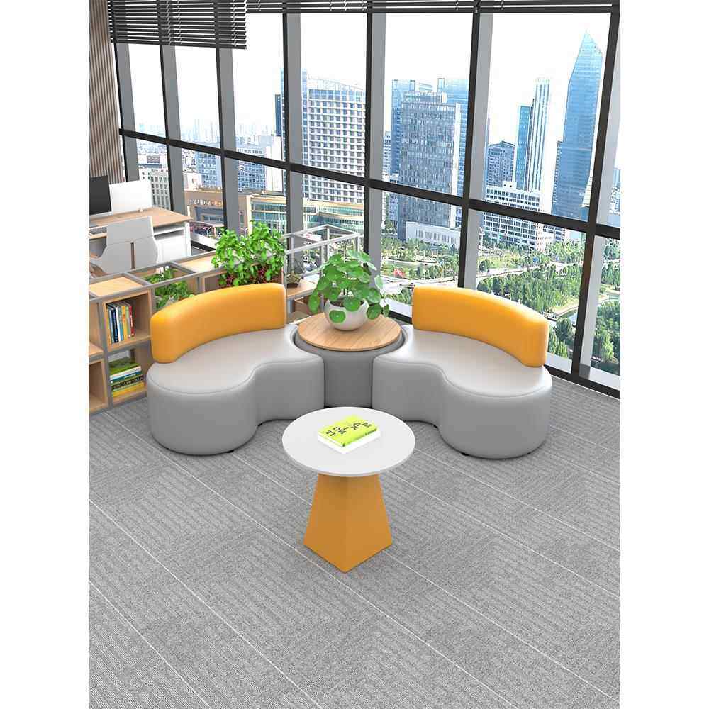 网红创意办公休闲区异形休息区培训机构弧形接待洽谈会客沙发组合,商业/办公家具,沙发,淘宝优惠券,粉丝福利购,淘宝优惠卷