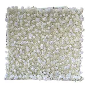 白色花墙背景墙人造仿真花假花花墙婚礼装饰酒店布景布底仿真花墙