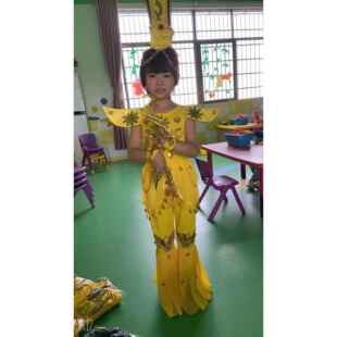 高档小孩儿子千手观童典音成人古舞服天族表飞演出服敦皇舞蹈演